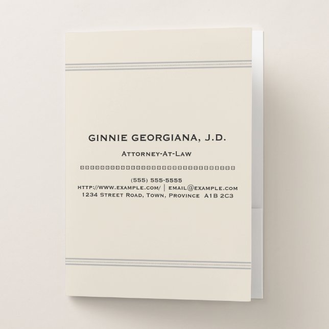 Simple Attorney-At-Law Pocket Folder (Front)