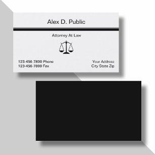 Simple Attorney Business Card