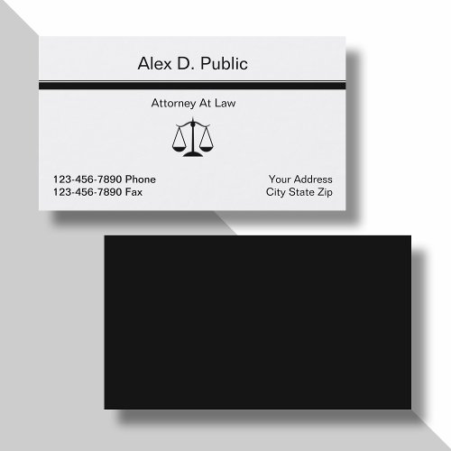 Simple Attorney Business Card