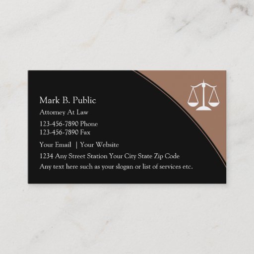 Customizable Simple Attorney Business Cards