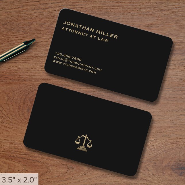 Simple Attorney Legal Services Business Card (Creator Uploaded)