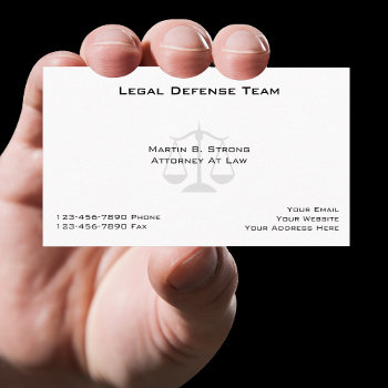 Simple Attorney Legal Services Business Cards by Luckyturtle at Zazzle