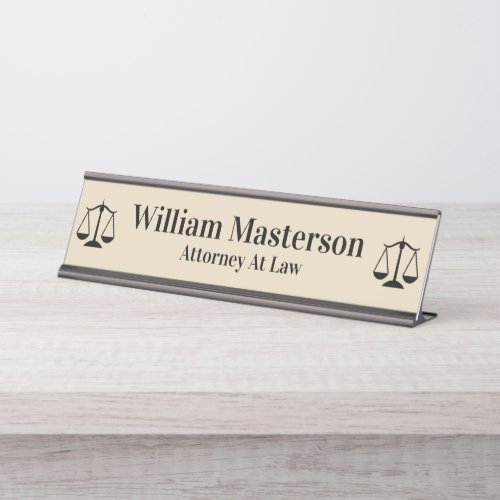 Simple Attorney Office Desk Plaque Desk Name Plate