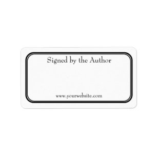 Simple Author Bookplate Signed by Author Website