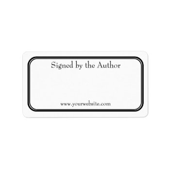 Simple Author Bookplate Signed By Author Website by alinaspencil at Zazzle
