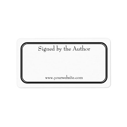 Simple Author Bookplate Signed by Author Website