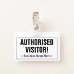 [ Thumbnail: Simple "Authorised Visitor!" Badge ]
