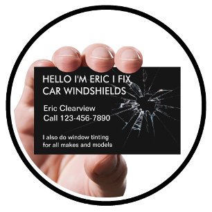 Simple Auto Glass Business Cards