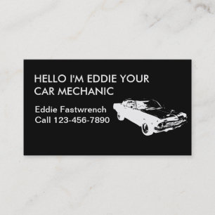 Simple Auto Mechanic Business Cards