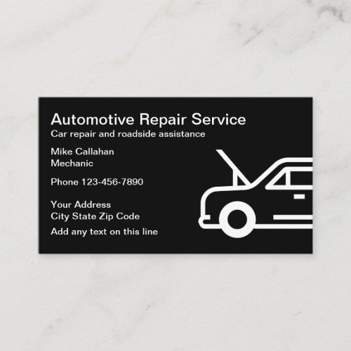 Simple Auto Repair Business Card