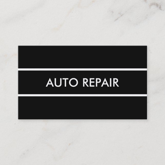 Simple Auto Repair Business Card (Front)
