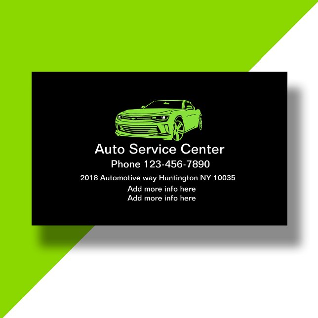 Simple Auto Repair Center Design Business Card (Creator Uploaded)