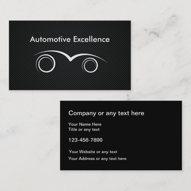 Simple Automotive Business Cards (Front/Back)