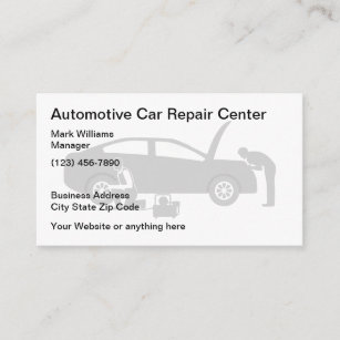 Simple Automotive Car Repair Service Business Card