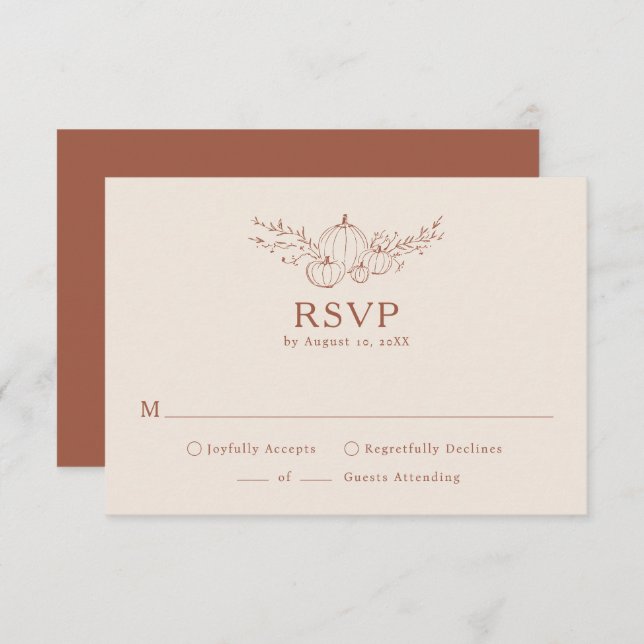 Simple Autumn RSVP Card (Front/Back)
