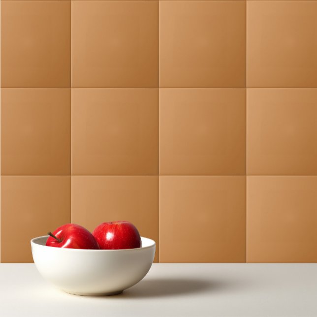 Simple autumn solid color plain pastel copper ceramic tile (Creator Uploaded)