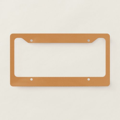 Simple autumn solid color plain pastel copper license plate frame