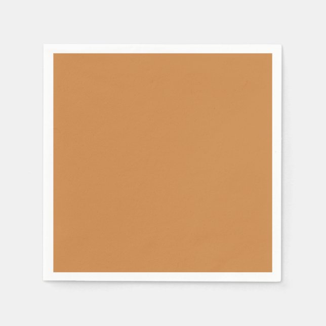 Simple autumn solid color plain pastel copper napkins (Front)