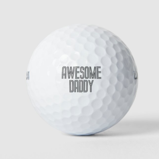 Simple Awesome Daddy Father's Day | Golf Balls (Front)