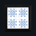 Simple Azulejo Gift Box<br><div class="desc">This contemporary blue & yellow azulejo (Portuguese tile) ift bos is sure to brighten your home & day!</div>