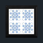 Simple Azulejo Gift Box<br><div class="desc">This contemporary blue & yellow azulejo (Portuguese tile) ift bos is sure to brighten your home & day!</div>