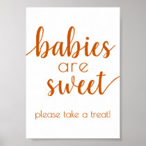 Simple Babies are Sweet | Fall Orange Shower Sign