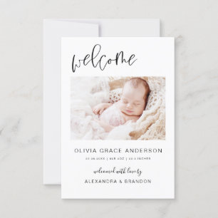 Simple Baby Announcement Photo Collage Modern