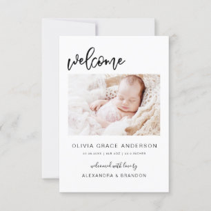 Simple Baby Announcement Photo Collage Modern