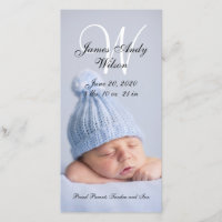 Simple Baby Birth Announcement Photo Card