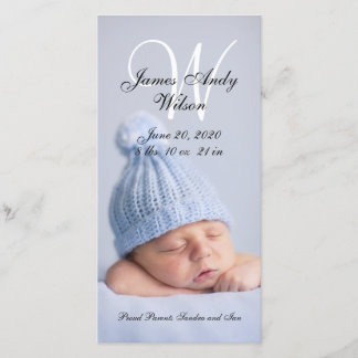 Simple Baby Birth Announcement Photo Card