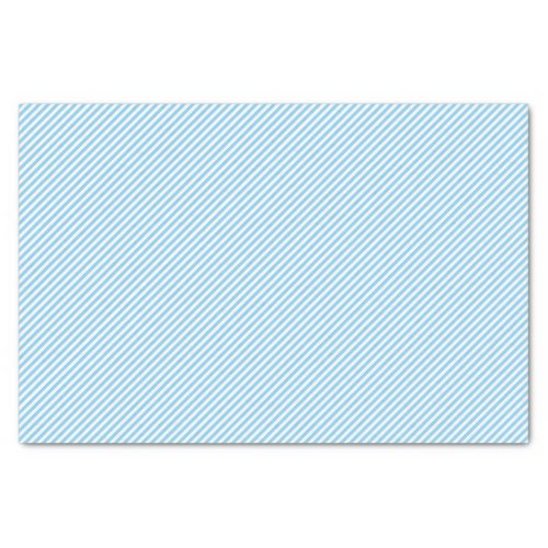 Simple Baby Blue And White Diagonal Stripe Pattern Tissue Paper