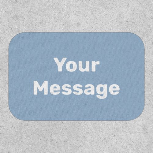 Simple Baby Blue and White Text Template Patch