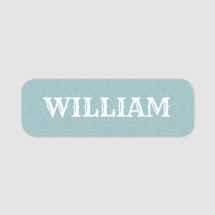 Simple baby blue personalized name name tag