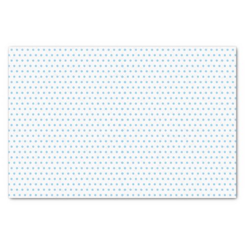 Simple Baby Blue Polkadots Pattern On White Tissue Paper