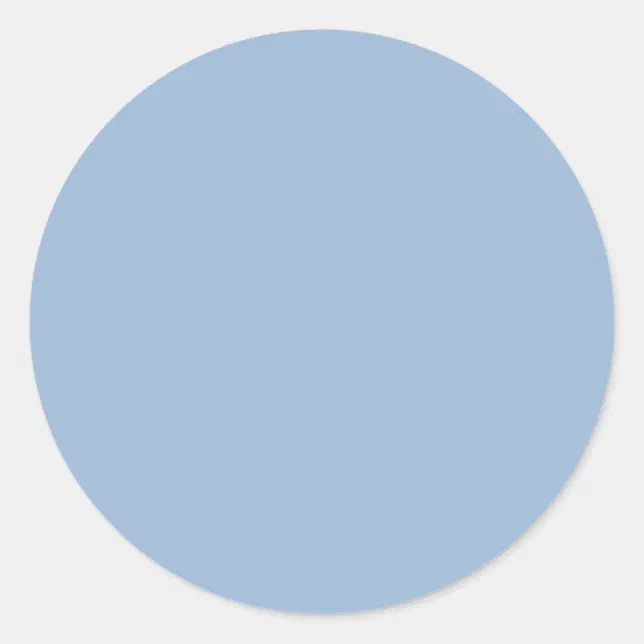 Simple Blue Sticker Simple Baby Blue Solid Color Classic Round Sticker | Zazzle