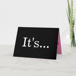 SIMPLE BABY GIRL ANNOUNCEMENT GREETING CARD