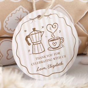 Simple Baby Is Brewing Thank You Favor Tags