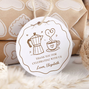Simple Baby Is Brewing Thank You Favor Tags