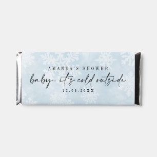 Simple Baby It's Cold Outside Baby Shower Large Hershey Bar Favors