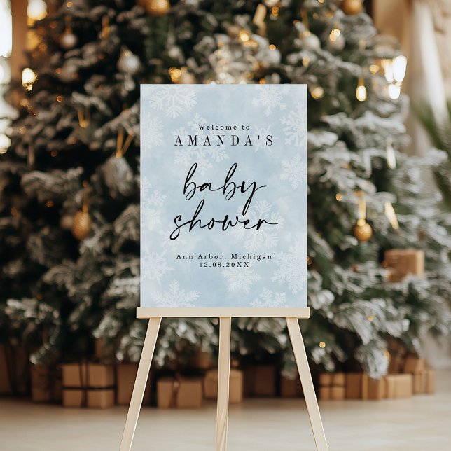 Simple Baby It's Cold Outside Baby Shower Welcome Foam Board (Creator Uploaded)