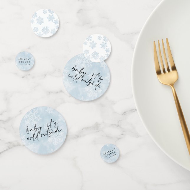 Simple Baby It's Cold Outside Winter Baby Shower Confetti (Group)