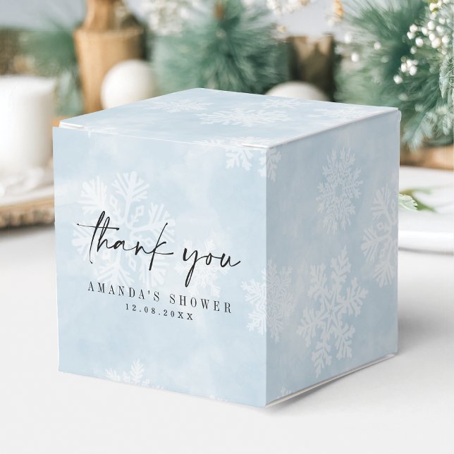 Simple Baby It's Cold Outside Winter Square Favor Boxes (Creator Uploaded)
