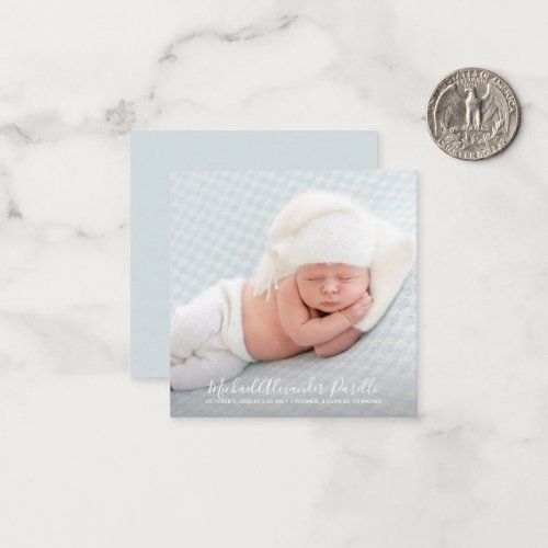 Simple Baby Photo Small Birth Announcement