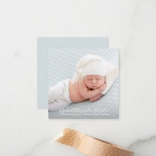 Simple Baby Photo Small Birth Announcement