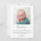 Simple Baby Photo Thank You Script Heart Birth