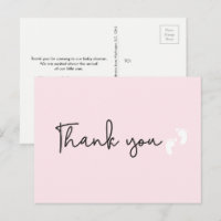 Simple Baby shower baby feet pink
