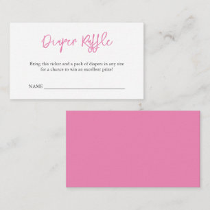 Simple Baby Shower Diaper Raffle Enclosure Card