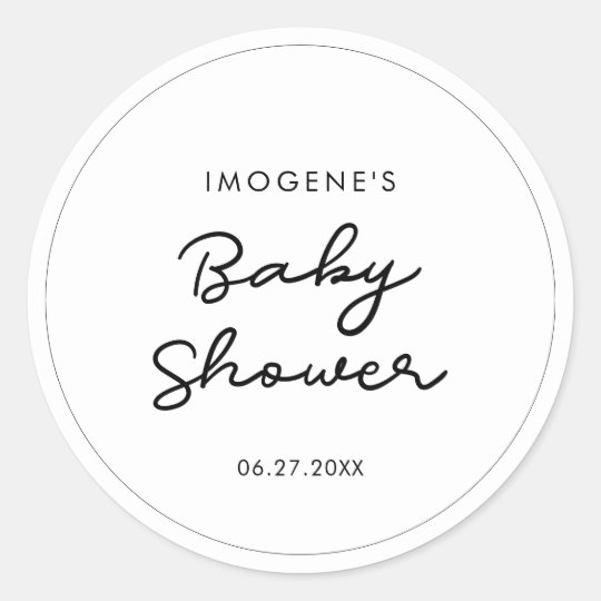 Simple Baby shower envelope seal
