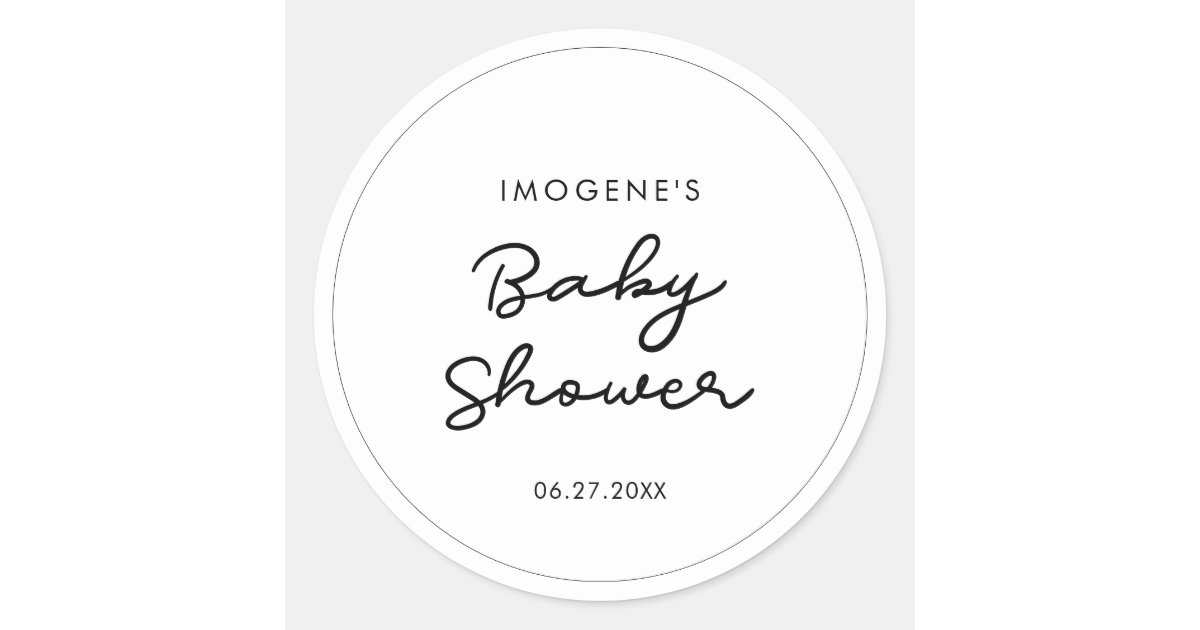 Simple Baby shower envelope seal | Zazzle