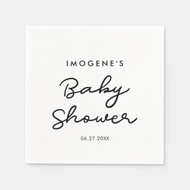 Simple Baby shower Napkins (Front)